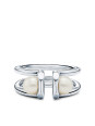 Double Pearl Ring in Sterling Silver Double Pearl Ring in Sterling Silver